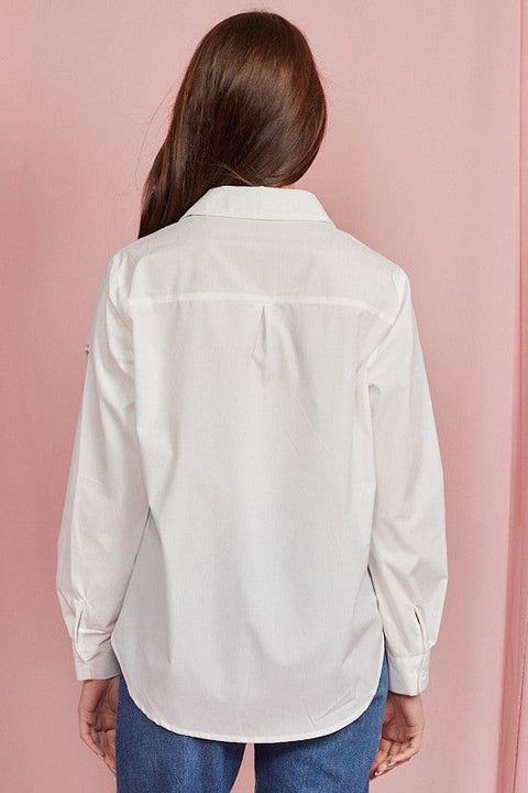Embellished Heart Cut Out Long Sleeve Blouse White-Blouse-KIWI-S-White-Urbanheer