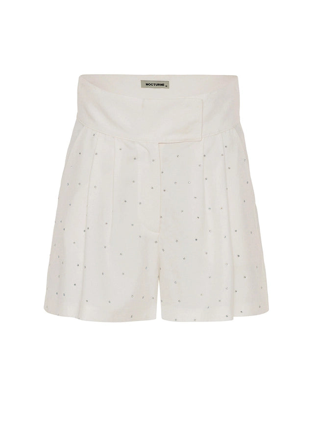 Embellished Shorts-Shorts-NOCTURNE-XS-Ecru-Urbanheer