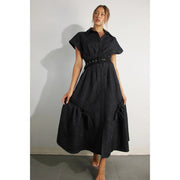 Embossed Long Dress-Dress-Mulla-S-BLACK-Urbanheer