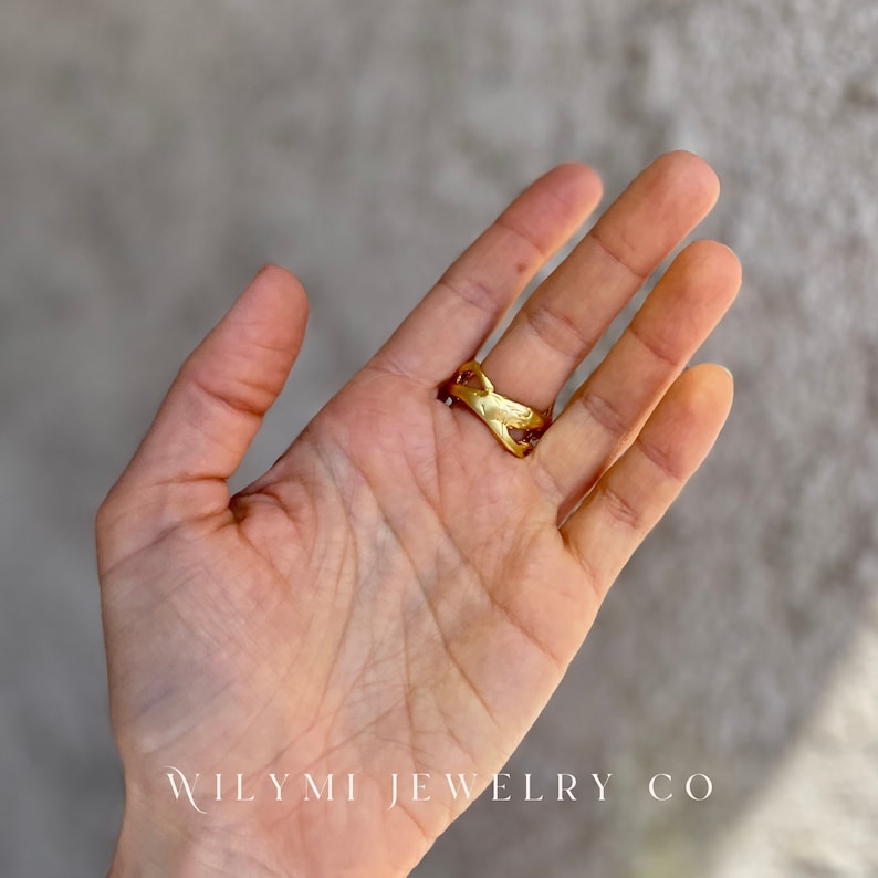 Embraced White Pearl Ring | 10x10mm | 24k Gold Filled-Ring-WILYMI Jewelry Co-1.1 in (2.8 cm)-Urbanheer