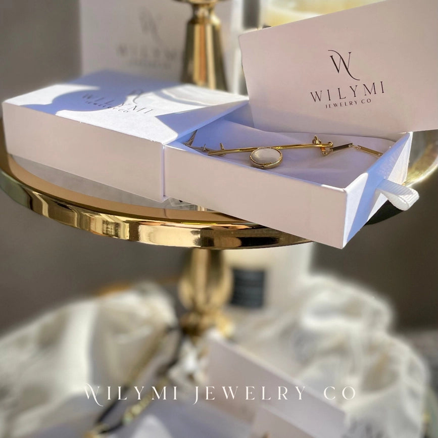 Embraced White Pearl Ring | 10x10mm | 24k Gold Filled-Ring-WILYMI Jewelry Co-1.1 in (2.8 cm)-Urbanheer