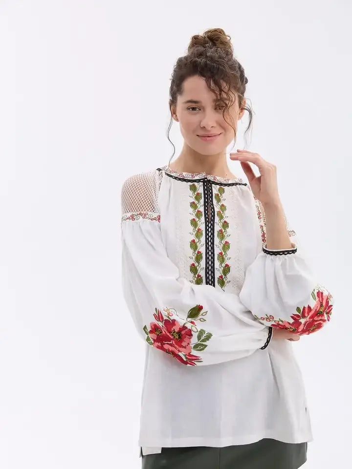 Embroidered Boho Blouse Zhadana-Blouse-Handmade Originals Ukraine-XXS-Urbanheer
