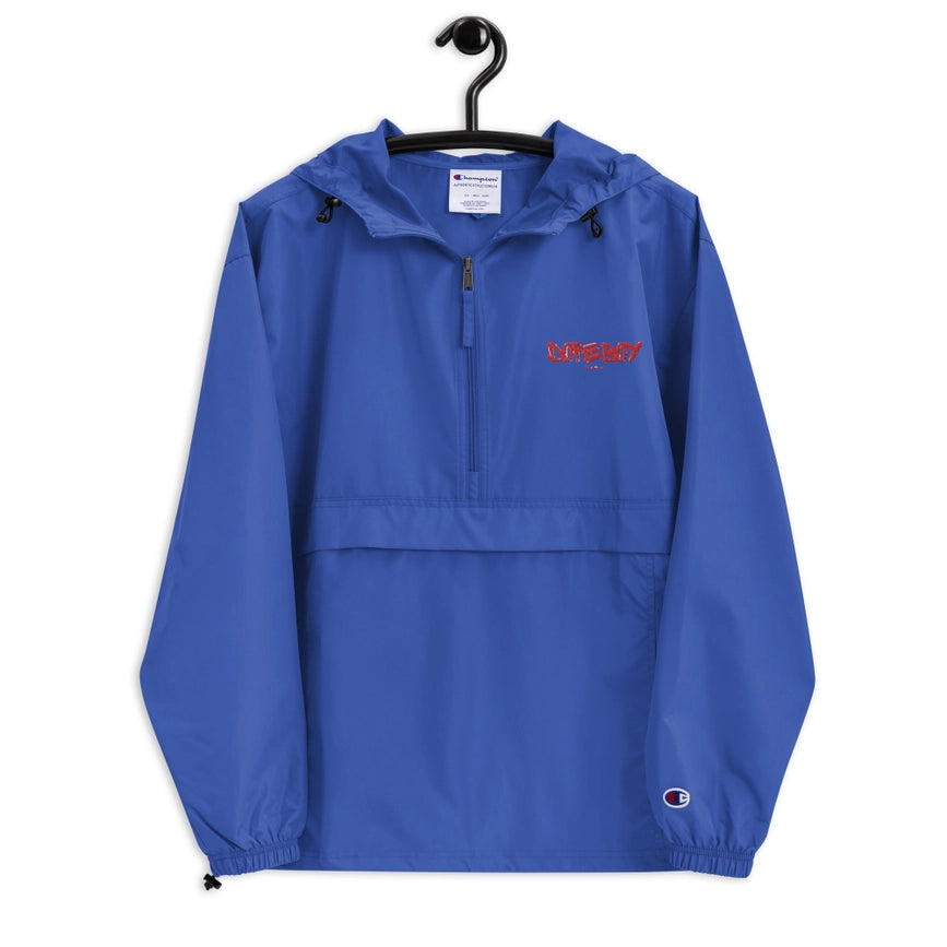 Embroidered Champion Packable Jacket Royal Blue-Jackets-Dope Gurl Magic-S-Urbanheer
