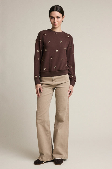 Embroidered Horseshoe Sweatshirt