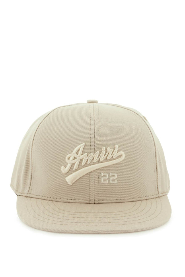 Embroidered Logo Baseball Cap-men > accessories > scarves hats & gloves > hats-Amiri-os-Beige-Urbanheer