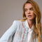Embroidered Studded Denim Jacket-Jacket-Blue B-S-LIGHT WASH-Urbanheer