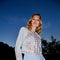 Embroidered Studded Denim Jacket-Jacket-Blue B-S-LIGHT WASH-Urbanheer