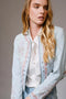 Embroidered Studded Denim Jacket-Jacket-Blue B-S-LIGHT WASH-Urbanheer