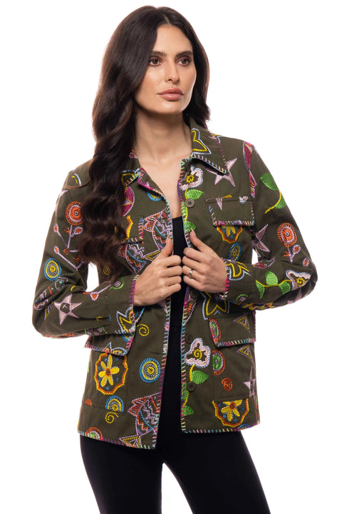 Embroidered Utility Jacket