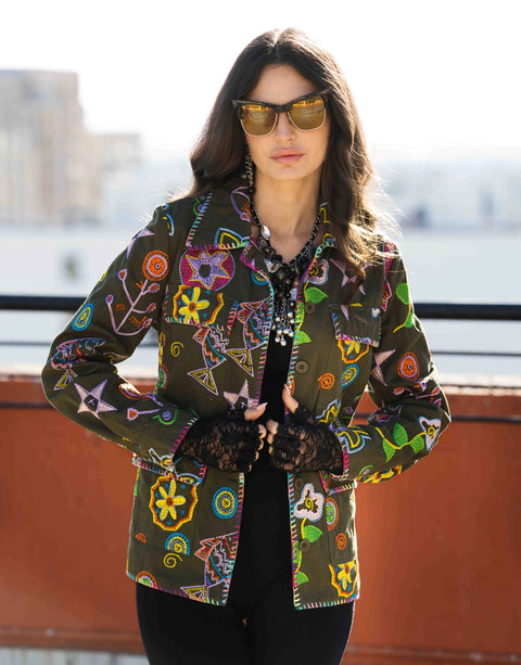 Embroidered Utility Jacket
