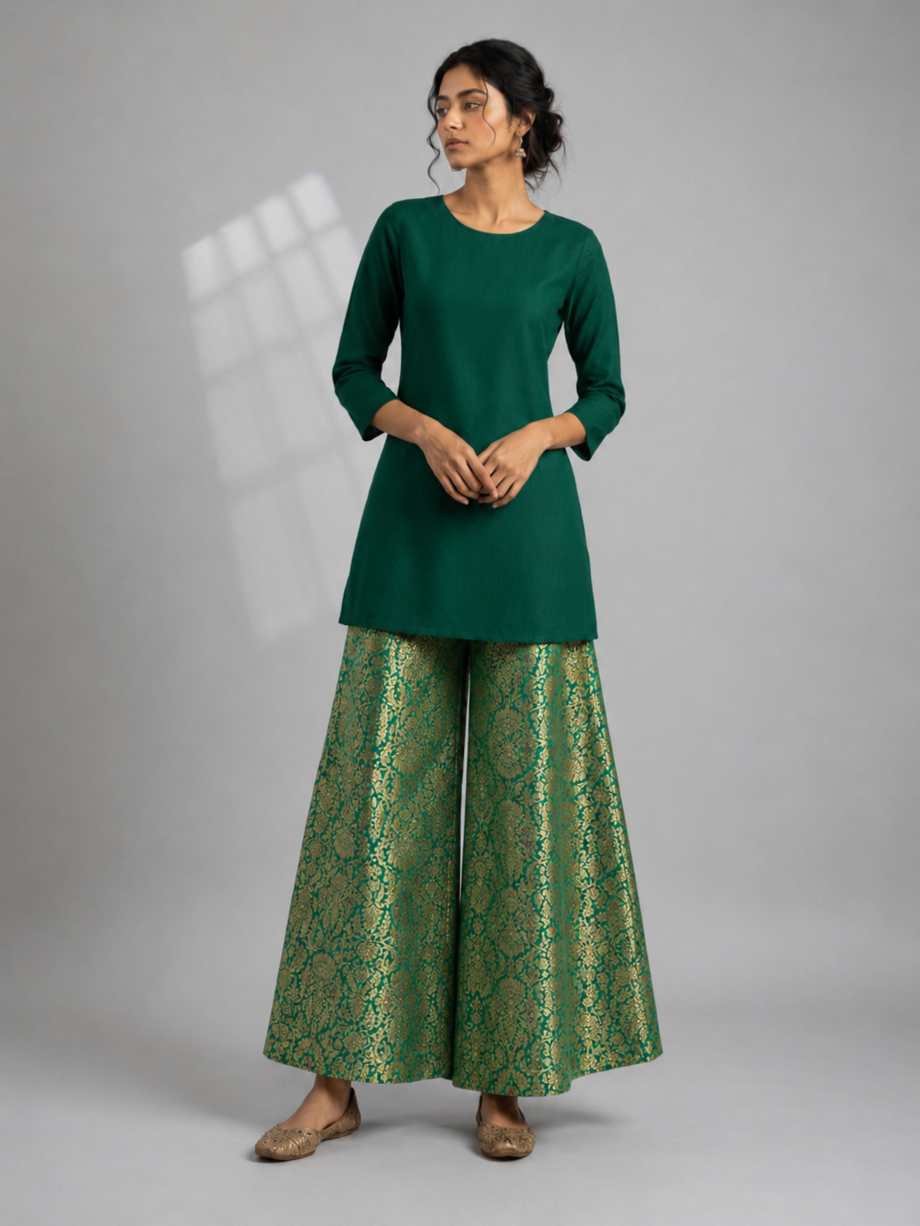 Emerald Noor Palazzo Kurti Set
