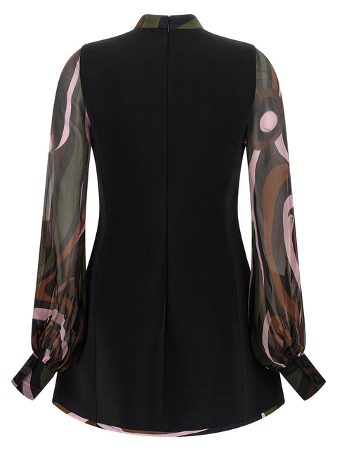 Emilio Pucci Black Marmo Cady Dress