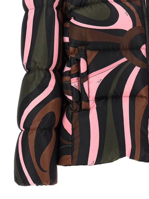 Emilio Pucci Multicolor Marmo Down Jacket