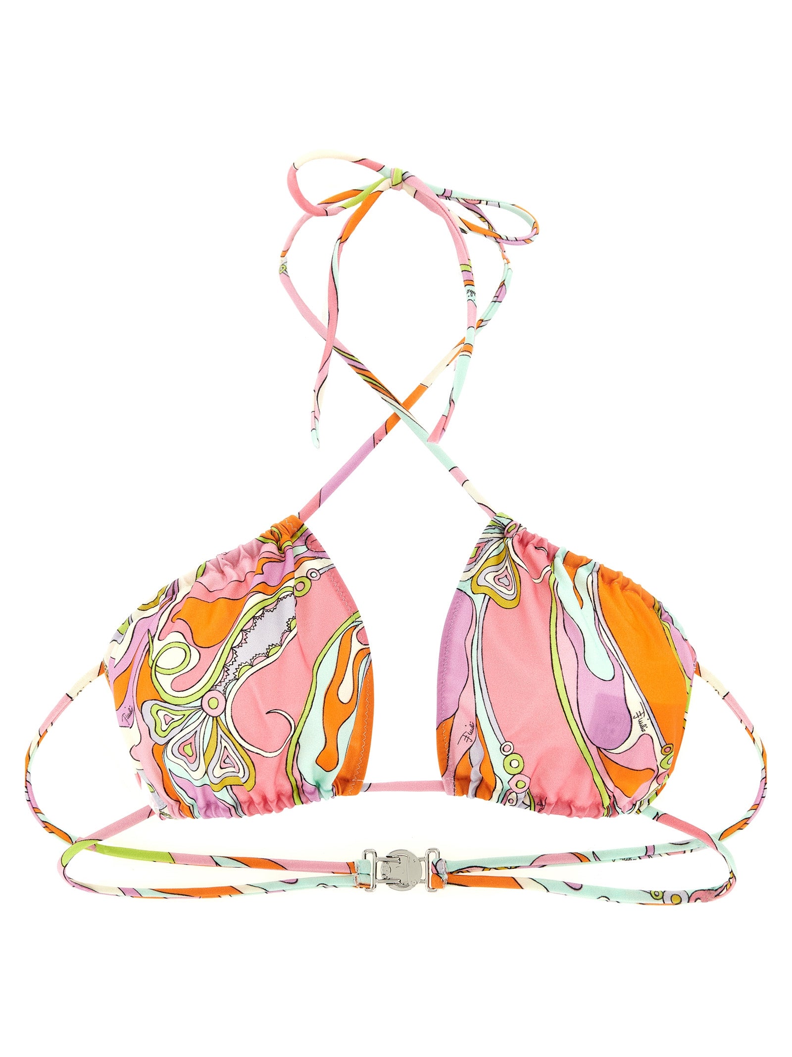 Emilio Pucci Orchidee Printed Bikini Top