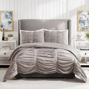 Emily Texture Comforter Set (Light Grey) By Modern Heirloom-Set-Peking Handicraft-Full/Queen-Urbanheer