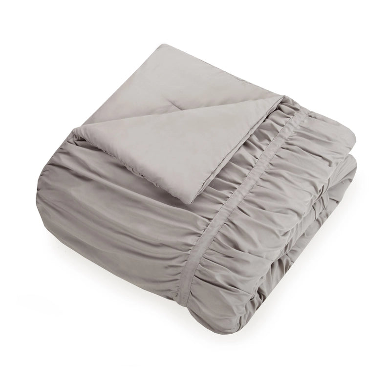 Emily Texture Comforter Set (Light Grey) By Modern Heirloom-Set-Peking Handicraft-Full/Queen-Urbanheer