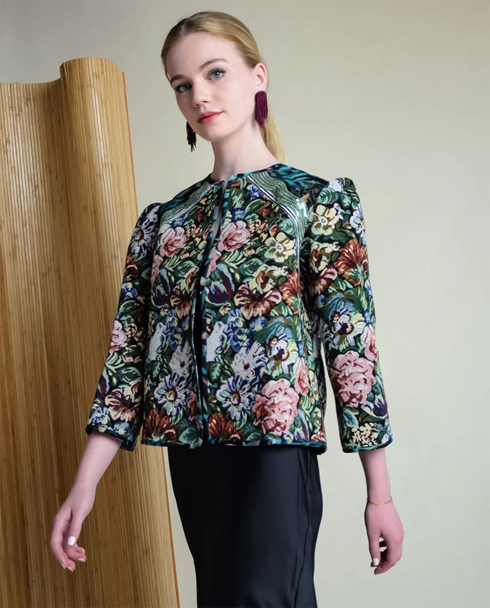 Emma Women's Green Jacket-Jacket-Sandhya Garg-XS-Urbanheer