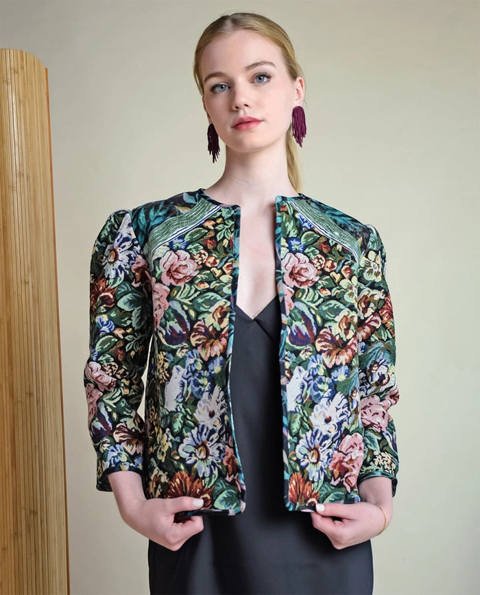 Emma Women's Green Jacket-Jacket-Sandhya Garg-XS-Urbanheer