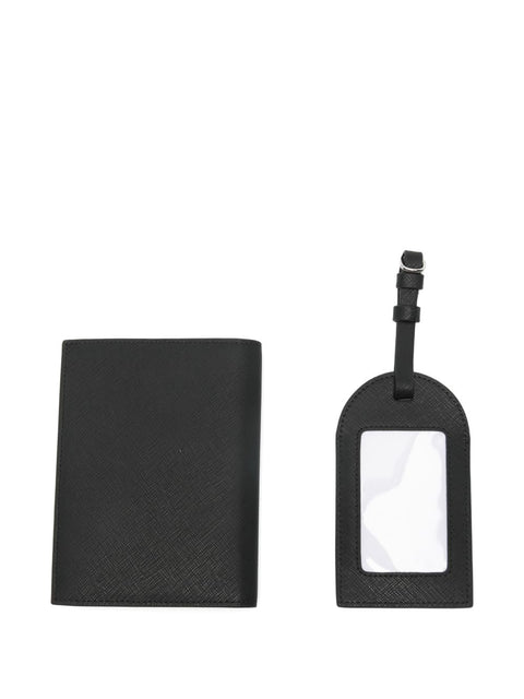 Emporio Armani Asv Gift Box With Regenerated Saffiano Passport Holder And Tag