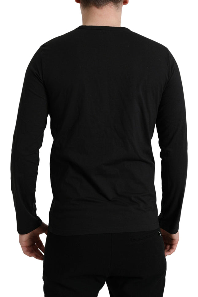Emporio Armani Black Logo Long Sleeves Underwear Pullover Sweater