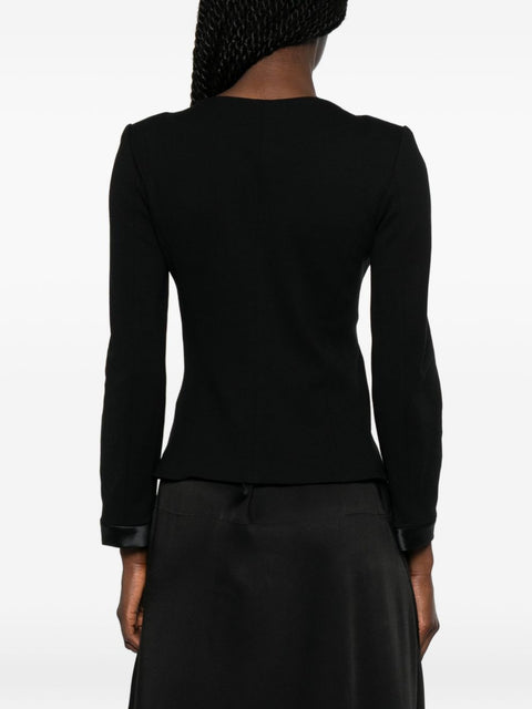 Emporio Armani Collarless Zip-Front Jacket