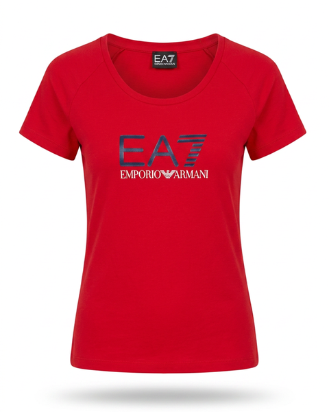 Emporio Armani EA7 Women's Cotton T-shirt Red