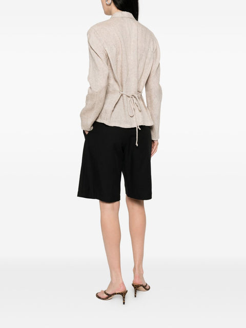 Emporio Armani Linen single-breasted jacket