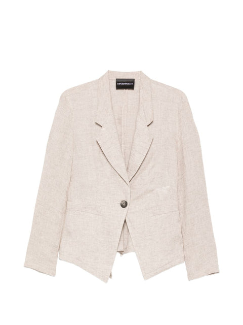 Emporio Armani Linen single-breasted jacket