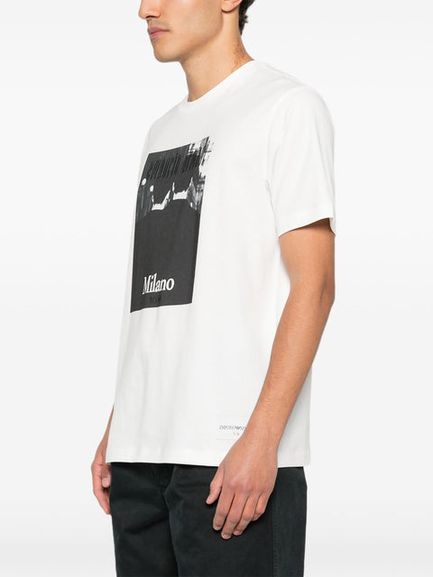 Emporio Armani Printed cotton t-shirt
