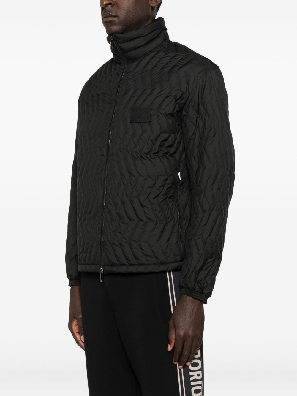 Emporio Armani Quilted-chevron jacket
