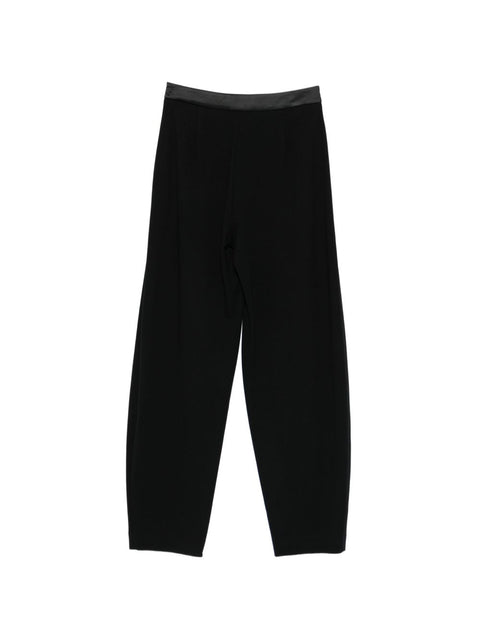 Emporio Armani Satin-Finish Tapered Trousers