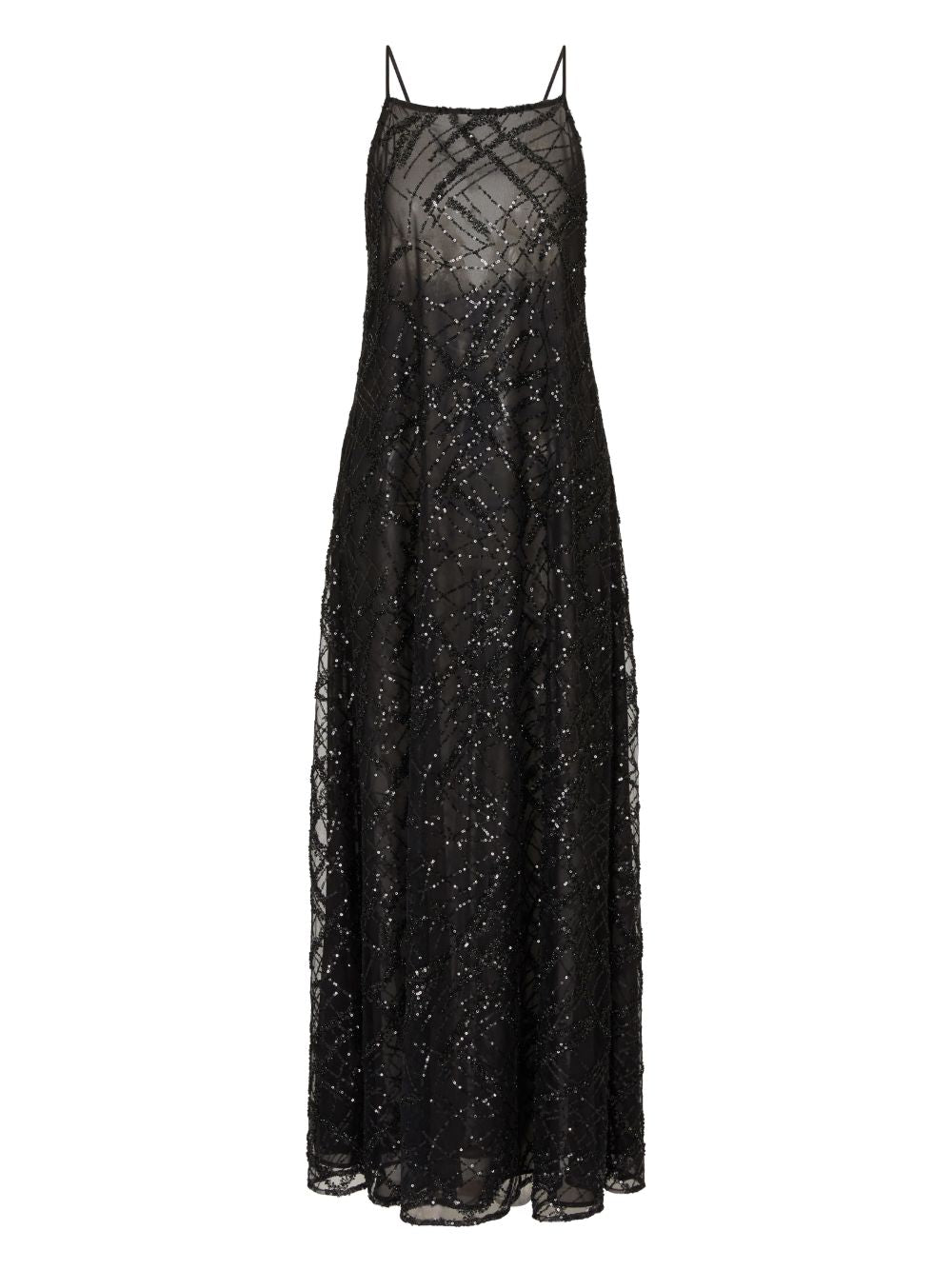 Emporio Armani Sequin-embellished backless mini dress
