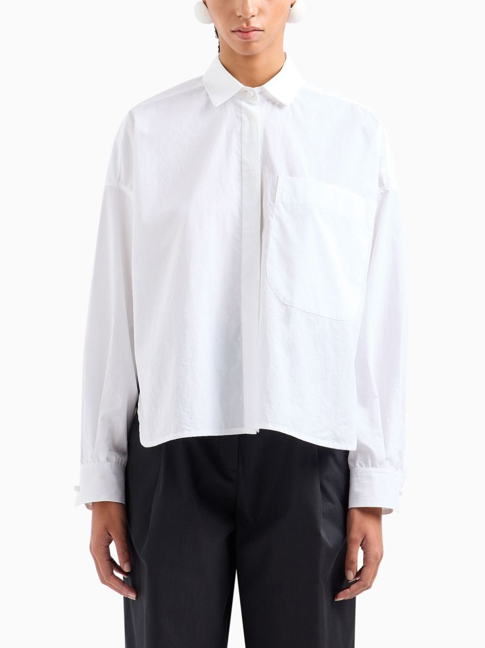 Emporio Armani Shirts White-women > clothing > shirts-Emporio Armani-48-White-Urbanheer