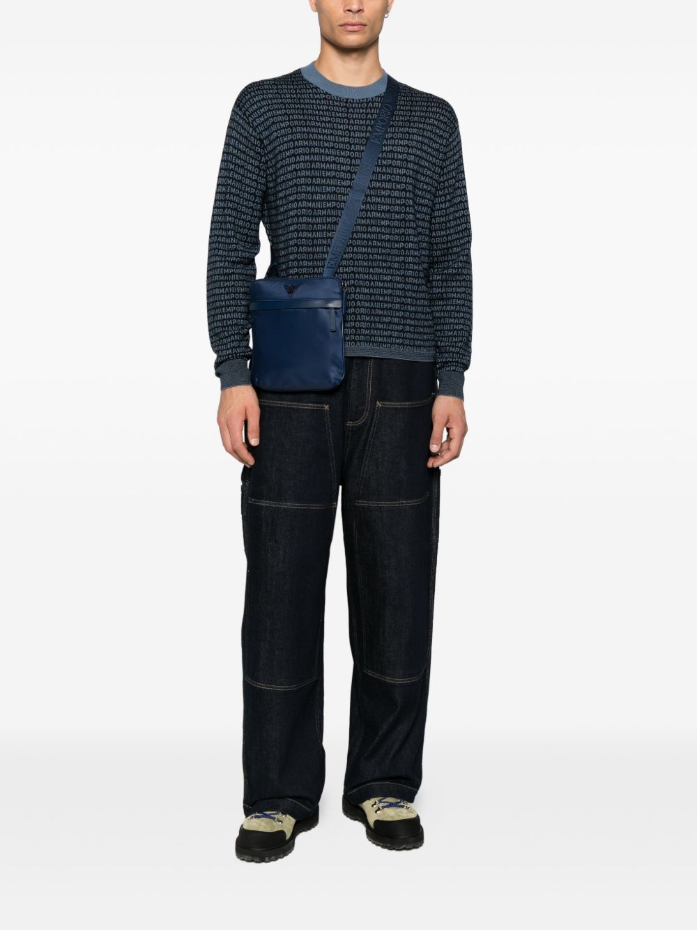 Emporio Armani Sweaters Blue