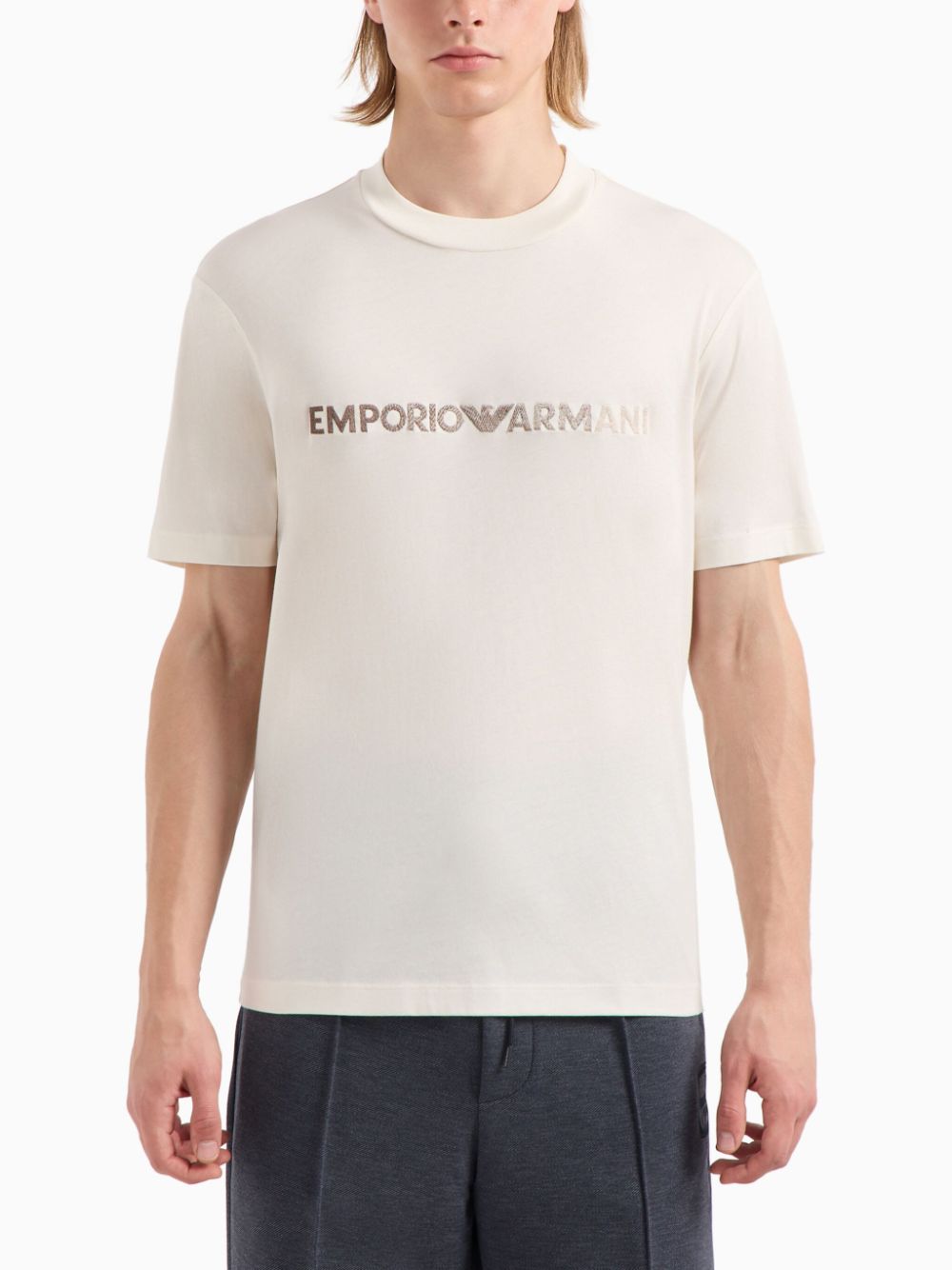 Emporio Armani T-shirts and Polos White-men > clothing > topwear-Emporio Armani-M-White-Urbanheer