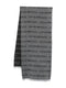 Emporio Armani Virgin Wool Blend Scarf With Jacquard Lettering Logo And Fringes