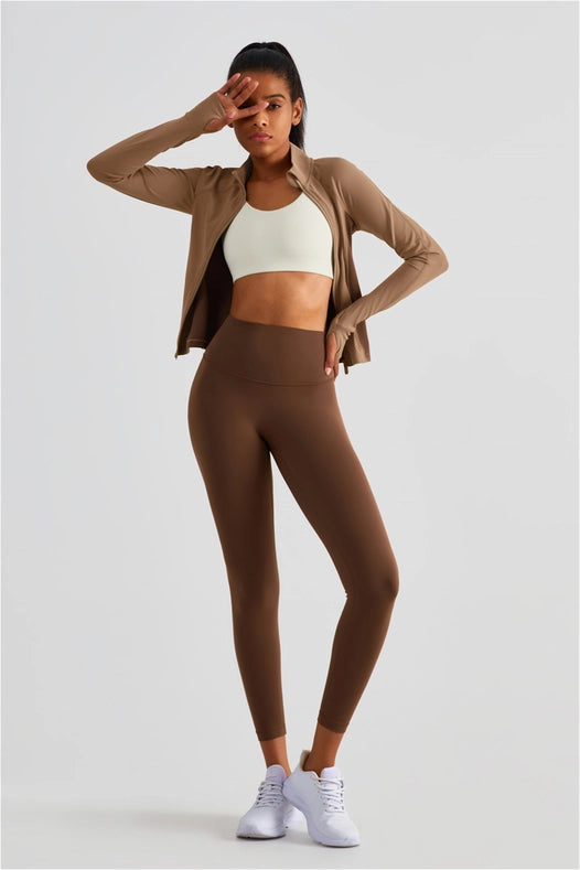 Empower High Waist Leggings Fiery Chestnut-Leggings-91thelabel-S-Urbanheer