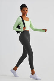 Empower High Waist Leggings Fiery Graphite Gray-Leggings-91thelabel-S-Urbanheer