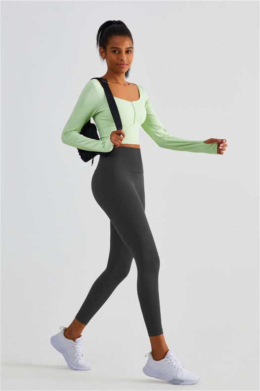 Empower High Waist Leggings Fiery Graphite Gray-Leggings-91thelabel-S-Urbanheer