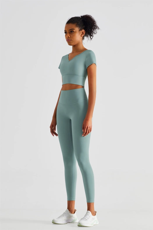 Empower High Waist Leggings Fiery Wasabi-Leggings-91thelabel-S-Urbanheer