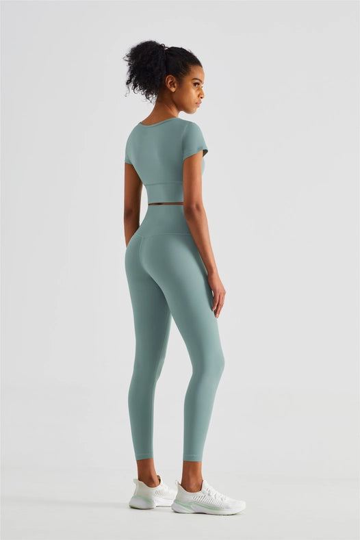 Empower High Waist Leggings Fiery Wasabi-Leggings-91thelabel-S-Urbanheer
