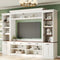 Entertainment Console with Bookshelves, Wine Rack & Media Storage