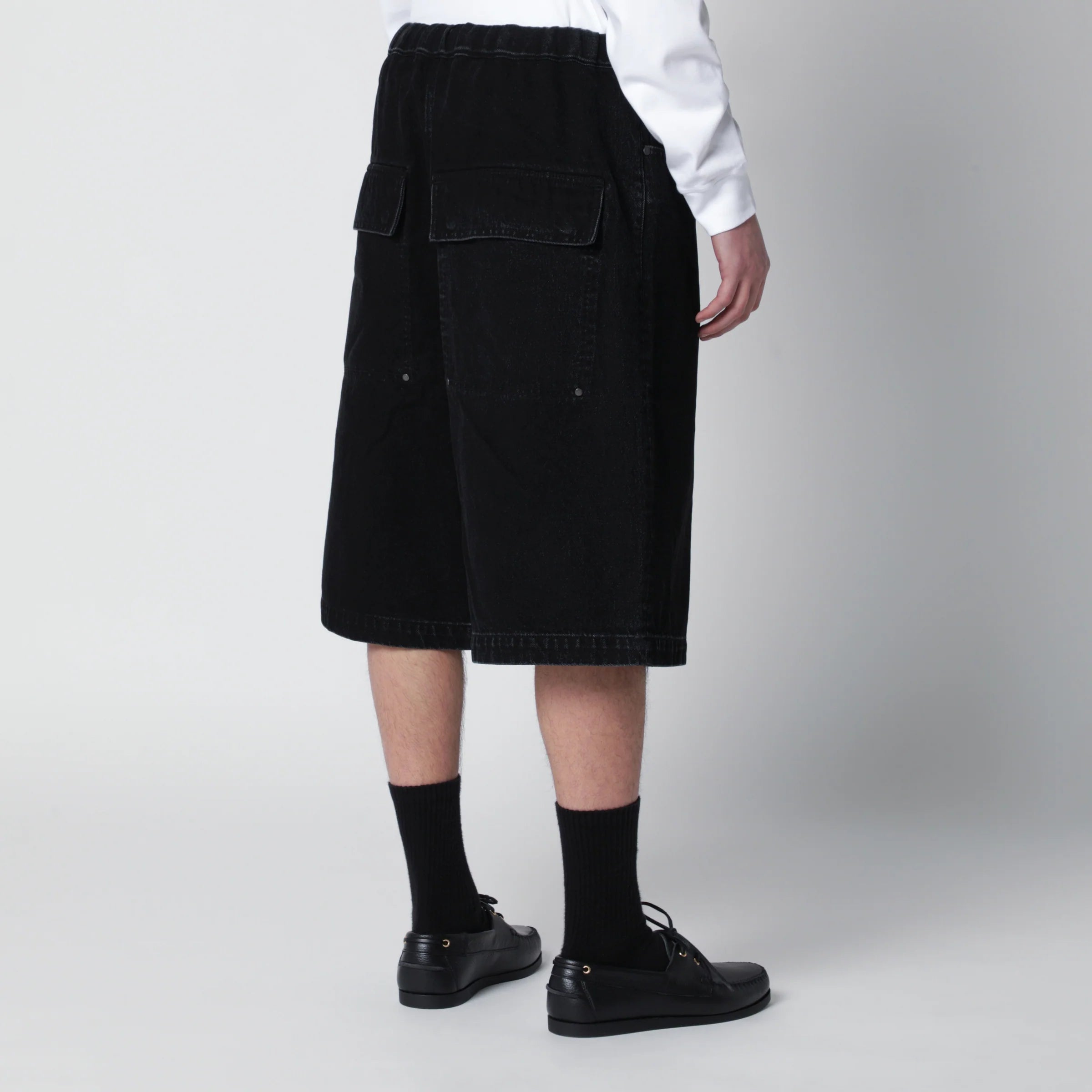 Entire Studios Baggy bermuda shorts in black denim