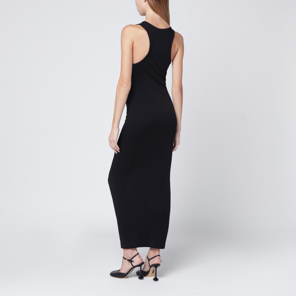 Entire Studios Black sleeveless cotton-blend dress