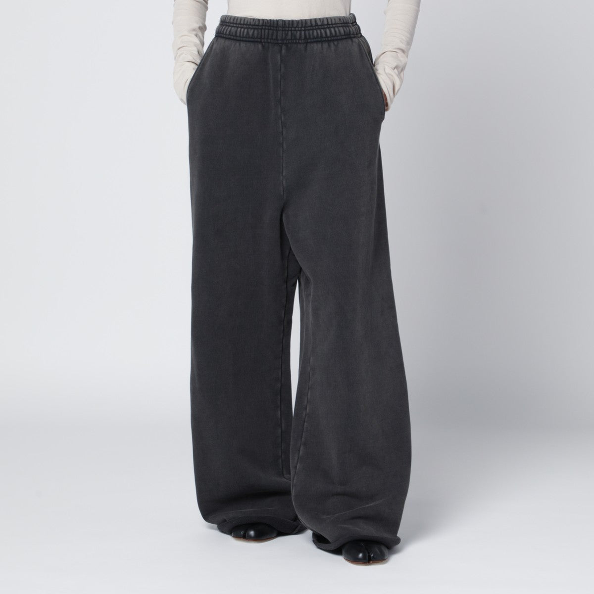 Entire Studios Black washed cotton joggers