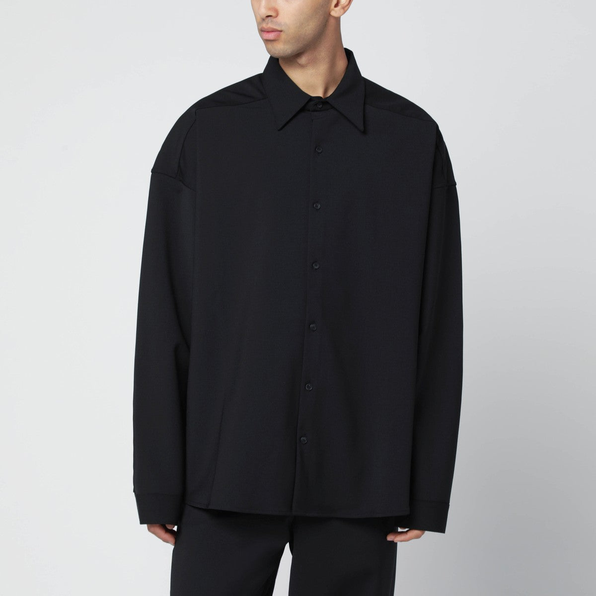 Entire Studios Black wool-blend shirt