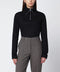 Entire Studios Black wool zip-collar top