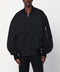 Entire Studios Black zip-up bomber jacket in wool blend