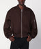 Entire Studios Dark brown zip-up bomber jacket in wool