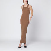 Entire Studios Sand-colored sleeveless cotton-blend dress